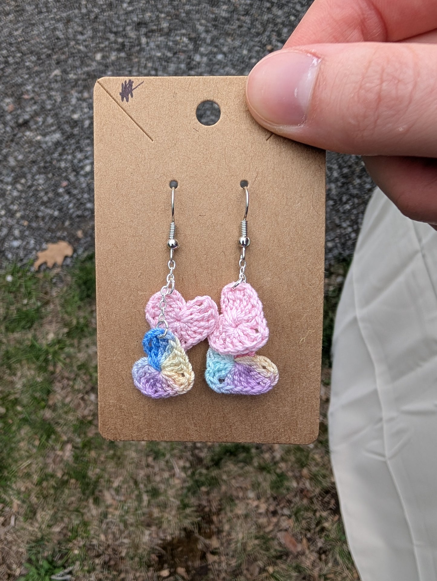 Two Hearts Earrings