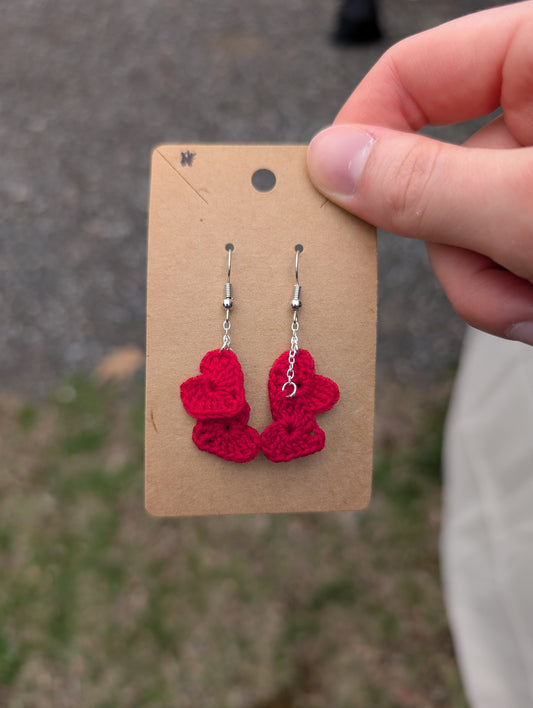 Two Hearts Earrings