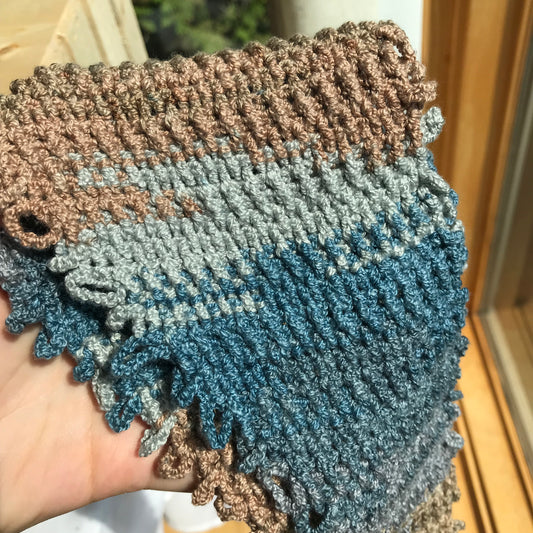Beachy Basketweave Mini Scarf