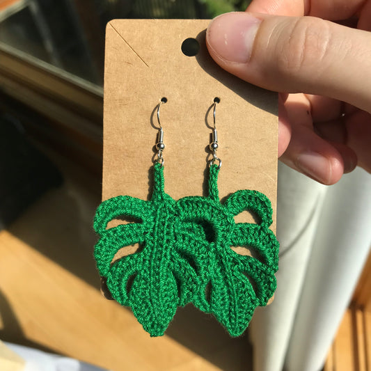 Monstera Earrings