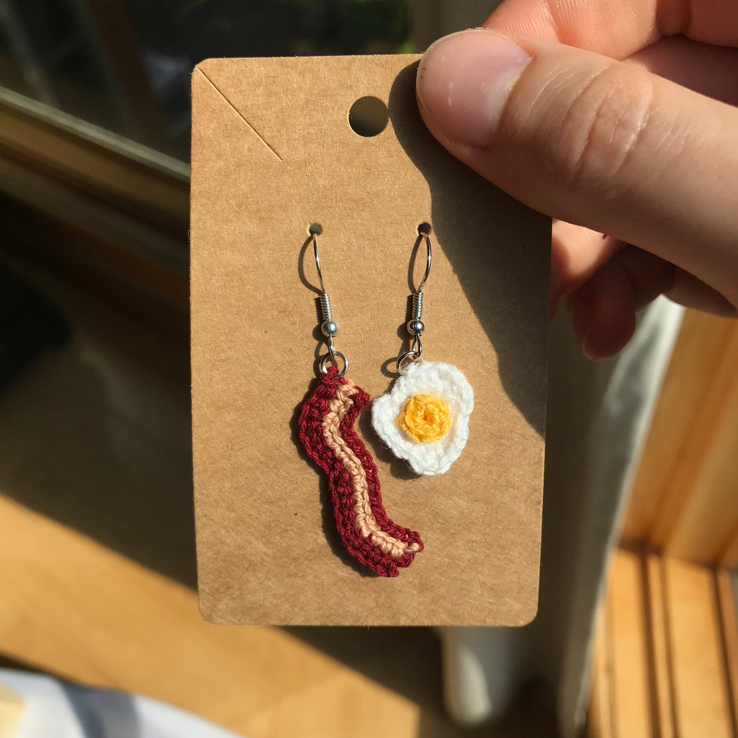 Bacon and Egg Earrings