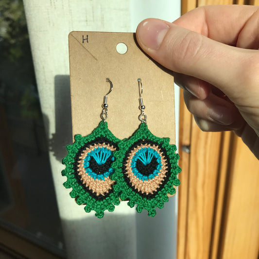 Peacock Feather Earrings