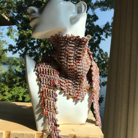 Rose Basketweave Mini Scarf