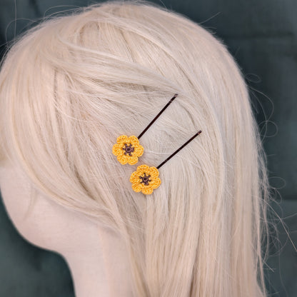 Small Flower Bobby Pins