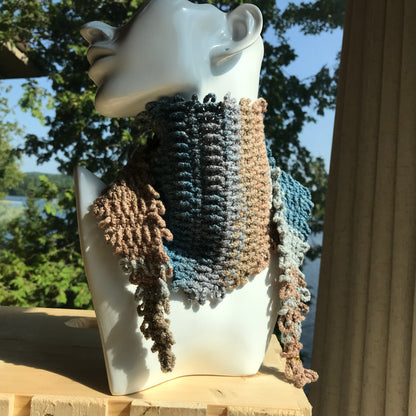 Beachy Basketweave Mini Scarf