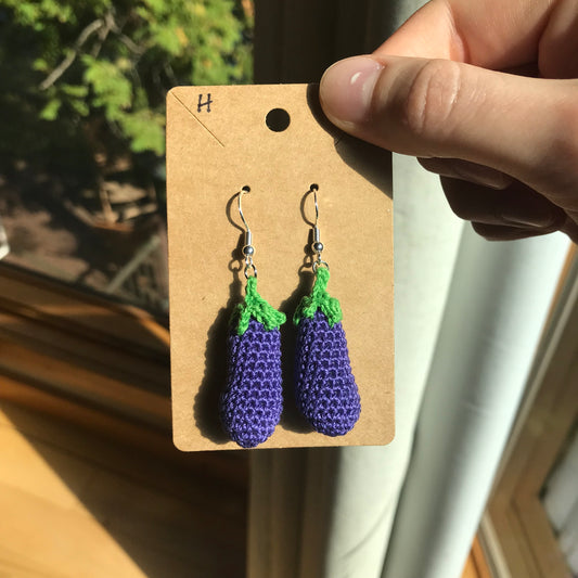 Eggplant Earrings
