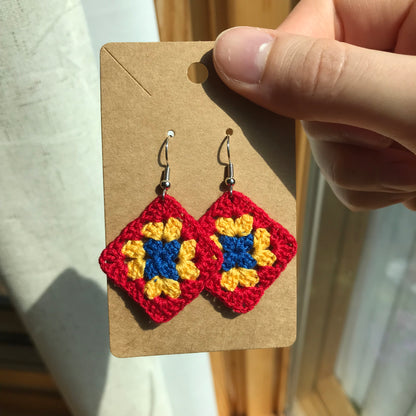 Granny Square Earrings