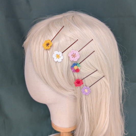 Small Flower Bobby Pins