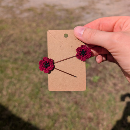Small Flower Bobby Pins