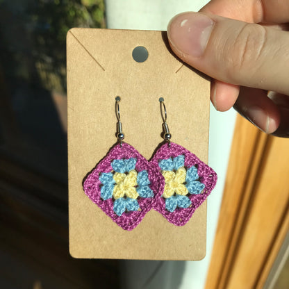 Granny Square Earrings