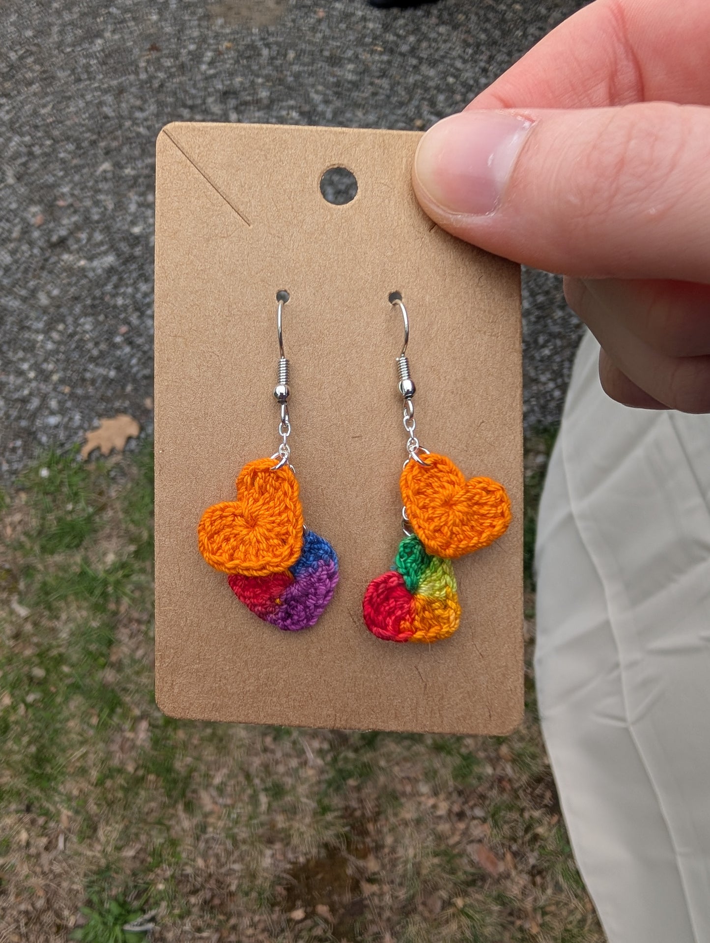 Two Hearts Earrings
